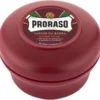 PRORASO Red Shaving Soap 150ml Bowl | For Coarse Beards | Sandalwood & Shea Butter | Made in Italy